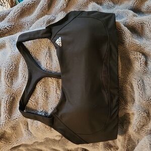 Adidas black sports bra adjustable straps. And shorts.